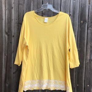 3 for$18 Blair yellow 3/4 length sleeve top